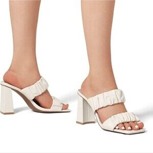 DREAM PAIRS High Heels Chunky Block Square Toe Heels Size 9 NEW